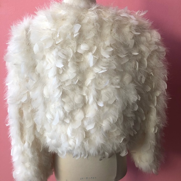 Vintage feather jacket size small - Picture 3 of 4